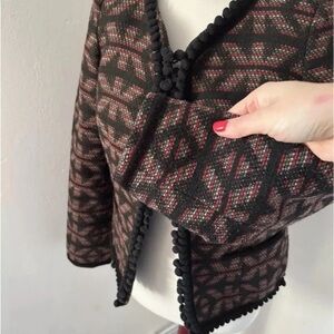 Monsoon Black and Red Geometric Blazer